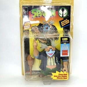 VTG Spawn Clown Action Figure w Comic Todd McFarlane Special Edition 1994 MOC